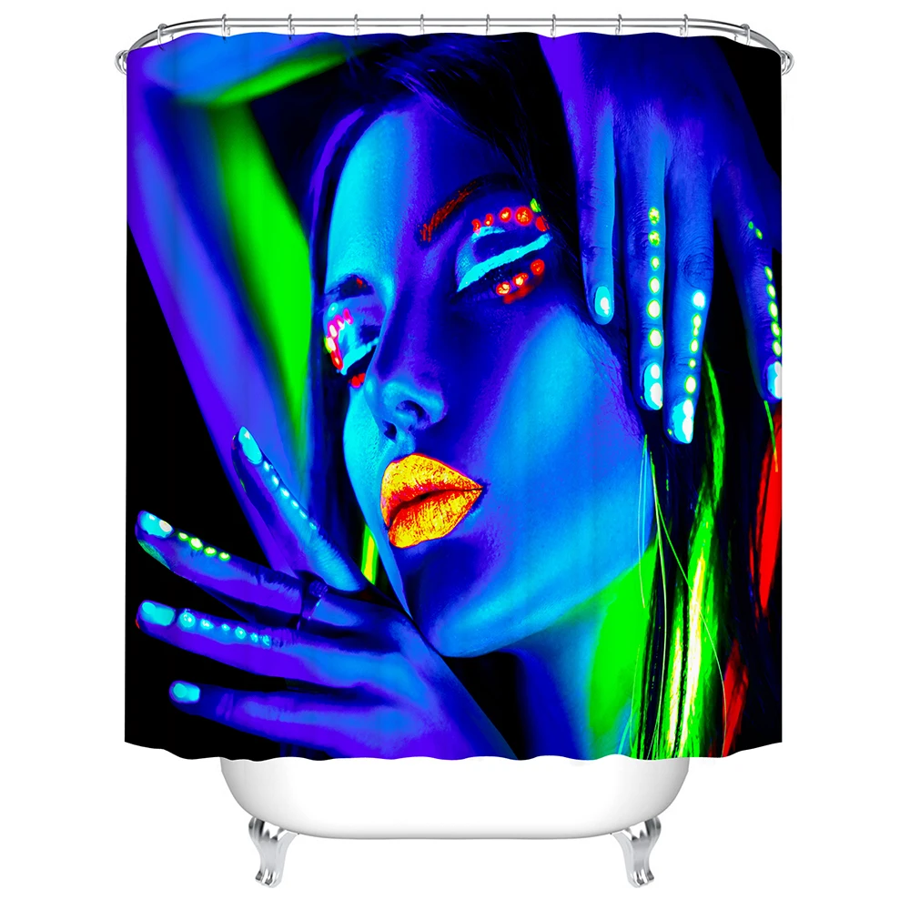 Занавеска для душа в Африканском и американском стиле занавеска с рисунком