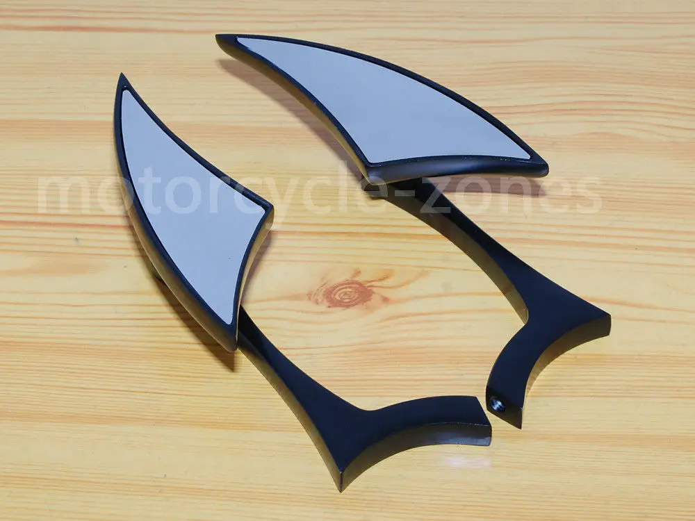 Черный левый и правый рыболовли ловильный лезвие мотоциклетные боковые зеркала