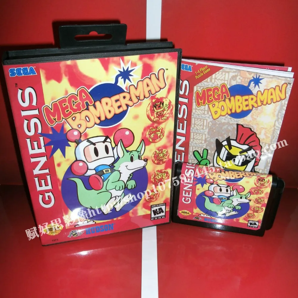 Sega MD игра Мега Куртка бомбер человек с коробкой и руководством для 16 бит игровой