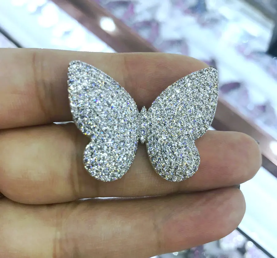 Sinzry бренд классический фианит бабочкой Подвеска кольцо комплект sweety элегантные колье ожерелье ювелирные наборы