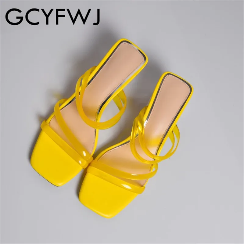 GCYFWJ 2019 лето новый прозрачный Тапочки ПВХ женская обувь Кожа Открытый Кристалл