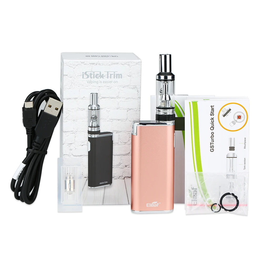 Набор вейпов Eleaf IStick Trim 100% оригинал 1800 мА/ч аккумулятор MOD и атомайзер GSTurbo емкость