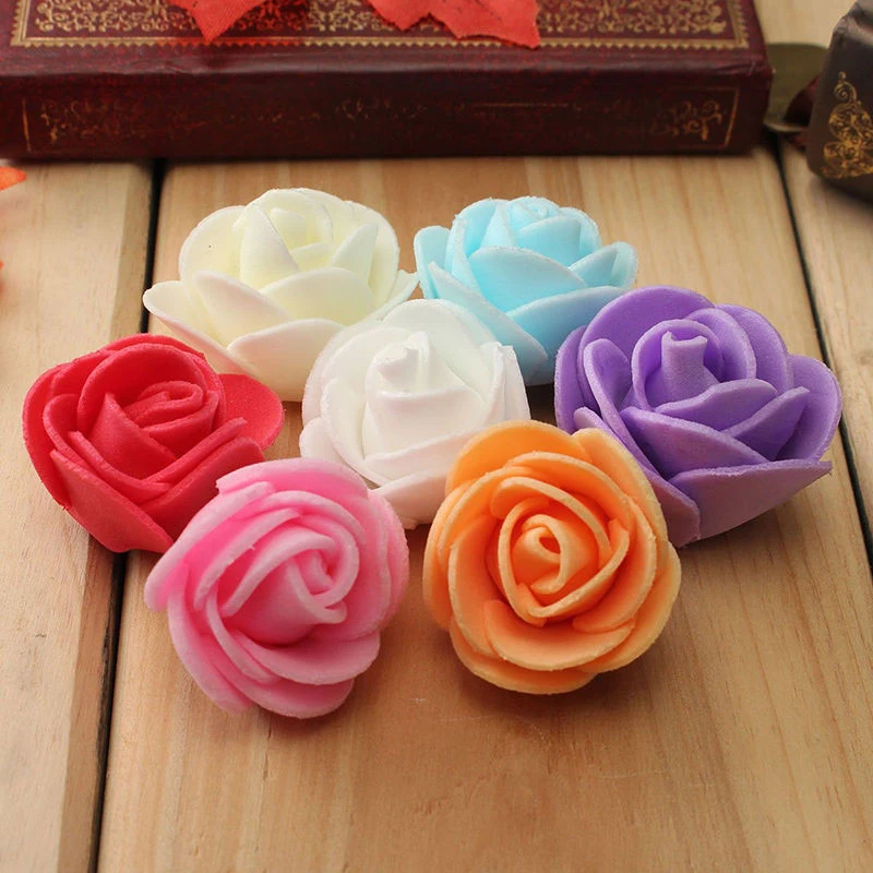 PipiFren 50 шт./лот искусственные цветы поролоновые розы Свадебные украшения для