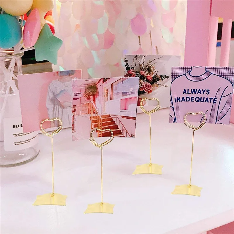 10 шт./компл. держатель для карт в форме сердца зажимы свадебных церемоний стол