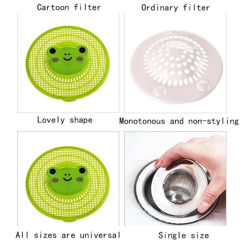 Cartoon Kitchen Sink Filter Floor Drain Hair Stopper Bath Catcher Strainer Sewer Shower Cover Bathroom Accessories | Дом и сад
