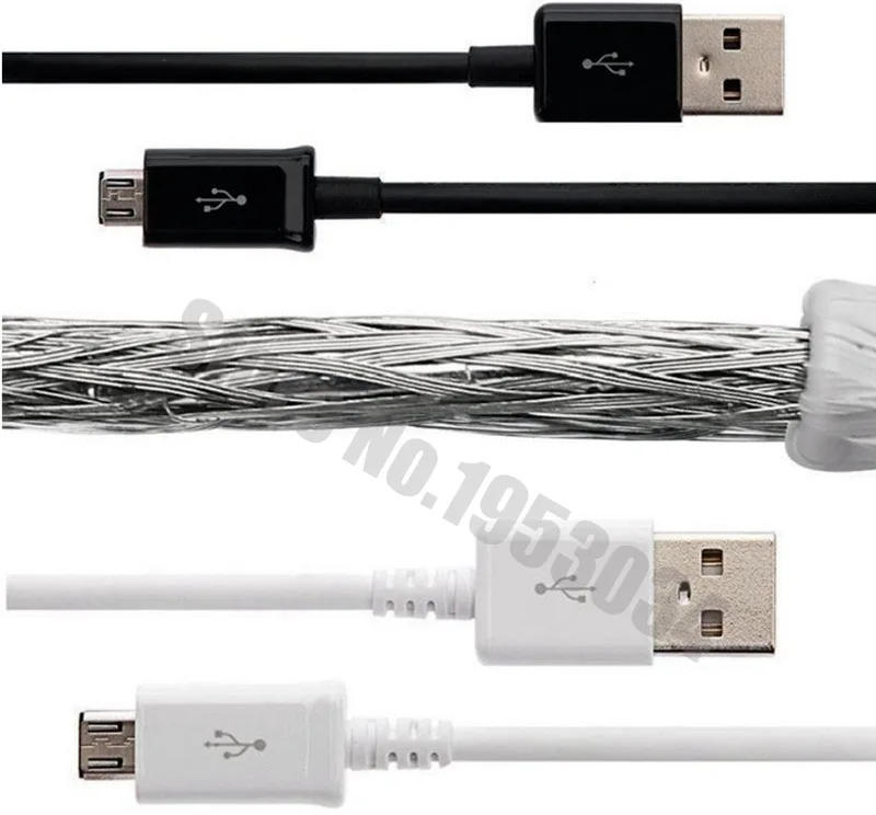 Кабель Micro V8 USB для Samsuang Note 2 4 5 S3 S4 S6 S7 Edge 3FT белая черная оплетка фотоальбом 50