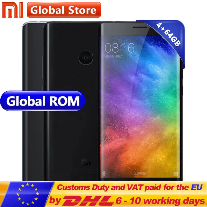 Xiaomi Mi Note 2 4 ГБ 64 телефон Snapdragon S821 четыре ядра 5 7 дюймов FHD отпечаток пальца ID