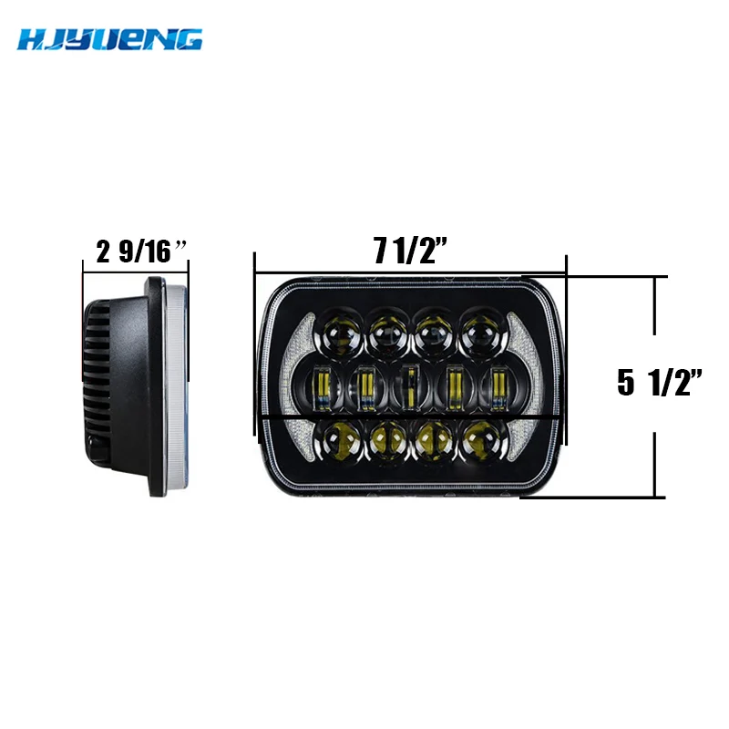 5X7 дюймов 85 Вт h4 светодиодный фонарь 7x6 для Jeep Wrangler YJ XJ truck FLD Firebird Celica 240SX 7 фонарь|led