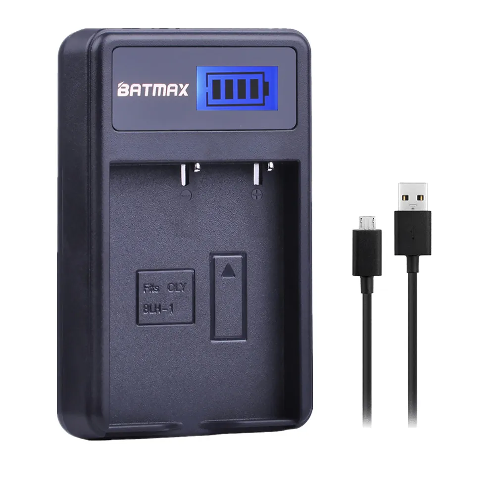 

Аккумуляторное Зарядное устройство USB для фотоаппарата Olympus BLH-1 Mark II с ЖК-дисплеем