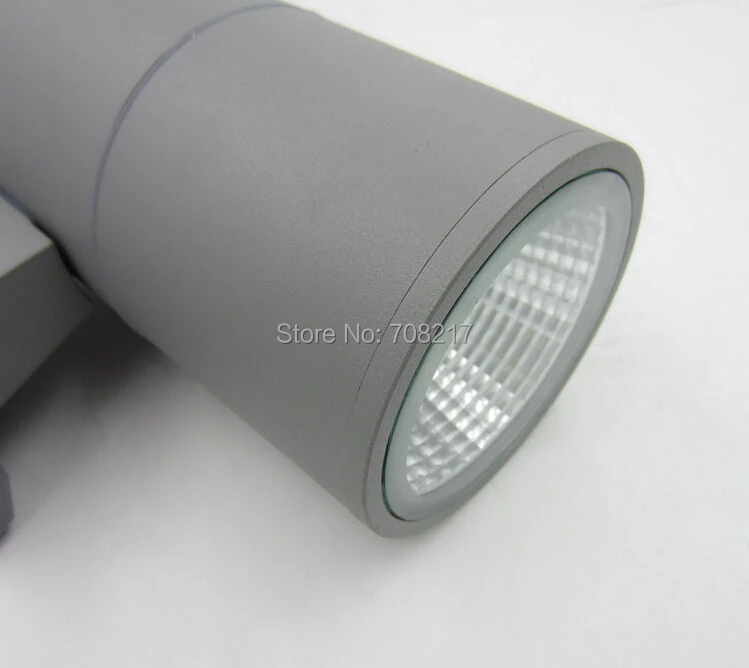 Светодиодные настенные лампы высокой мощности алюминиевая лампа в черном/сером