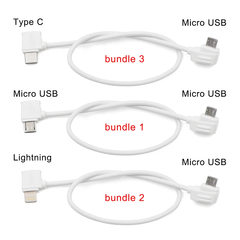 Micro USB для Lightning/Micro usb type-C кабель для передачи данных для DJI SPARK/MAVIC 2 pro ZOOM/MAVIC mini iPhone iPad samsung Tablet IOS