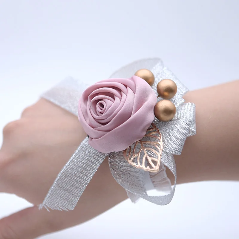 Модные искусственные цветы для рук выпускного свадебного браслета аксессуары