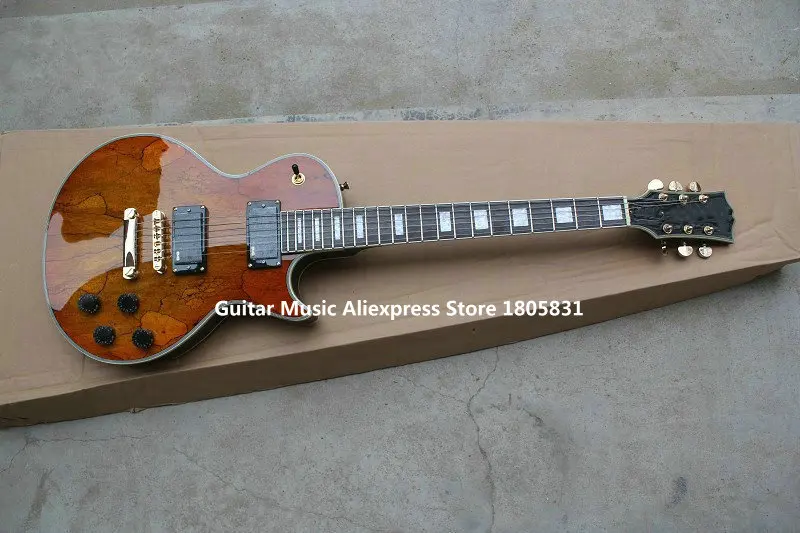 Пользовательские деревянные Электрогитары золото Аппаратные средства Новое