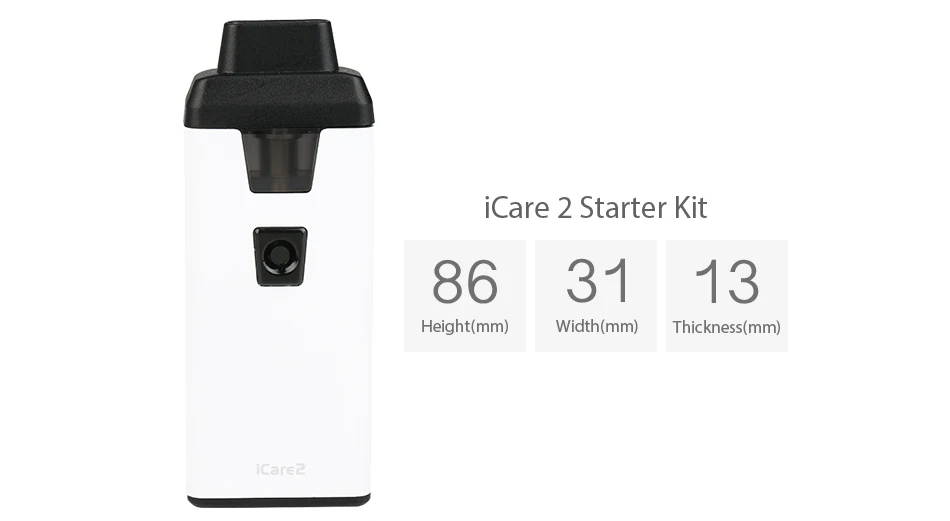 Eleaf ICare 2 стартовый комплект со встроенным аккумулятором 650 мАч и съемным резервуаром 2 мл Макс. Выход 15 Вт Eleaf ICare 2 комплекта Vape Kit