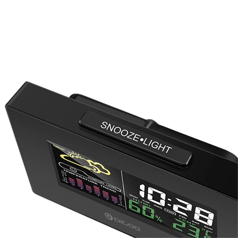 Digoo гигрометр, термометр, DG-C3, беспроводной, с Цветной подсветкой, USB, метеостанция, будильник