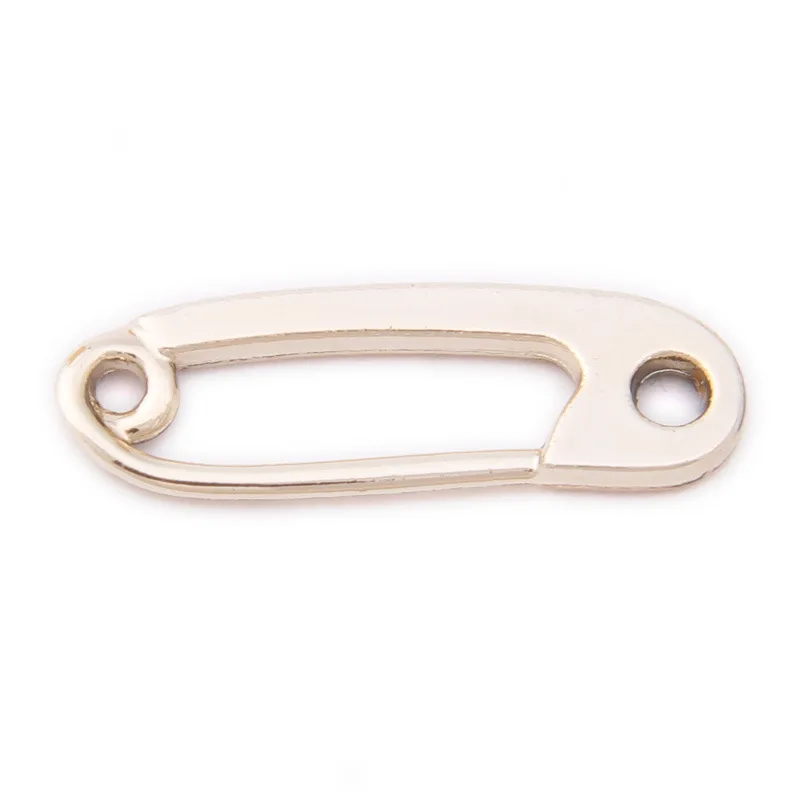 10pcs 28*8mm Silver gold tone Jewelry making safety pin shape charms for bracelet Earrings Necklace pendant DIY jewelry material | Украшения