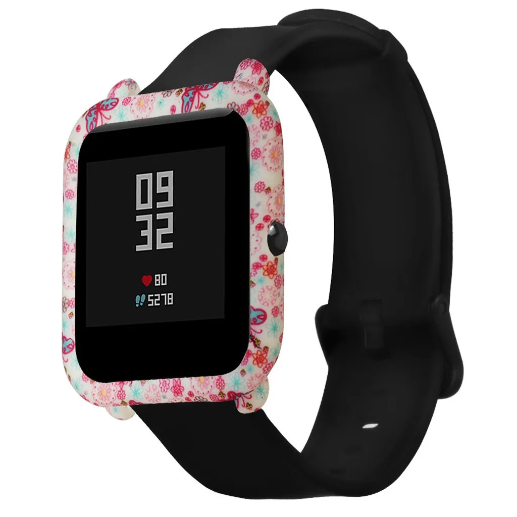 Прочный моды часы Чехлы мягкие из кожи TPU полная защита чехол для Xiaomi Huami Amazfit Bip Молодежные Часы Простой Чехлы для часов протектор