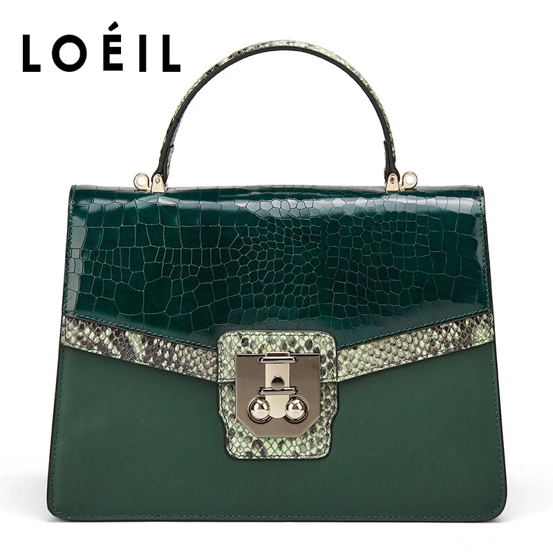 LOEIL женская сумка 2018 новые модные кожаные сумочки сумки со змеиным узором большая