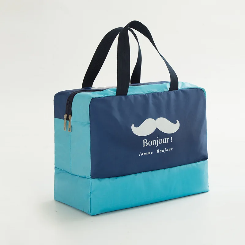 Navy blue beard QIAQU дорожная сумка с сухой и влажной отделениями для мужчин и женщин, Большая вместительная водонепроницаемая сумка, сумка для хранения одежды и обуви, аксессуары для путешествий - Цвет: Navy blue beard