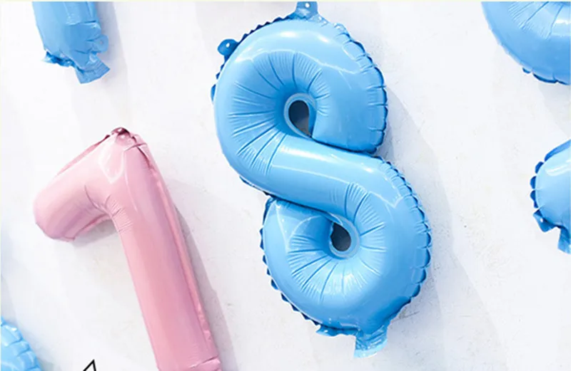 16 &quotвоздушные шары с цифрами розовые золотистые серебристые синие Globos украшения