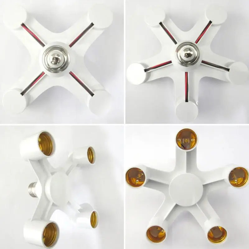 Новый 3 в 1 патрон лампы преобразователи E27 к Цоколь сплиттер светодиодный