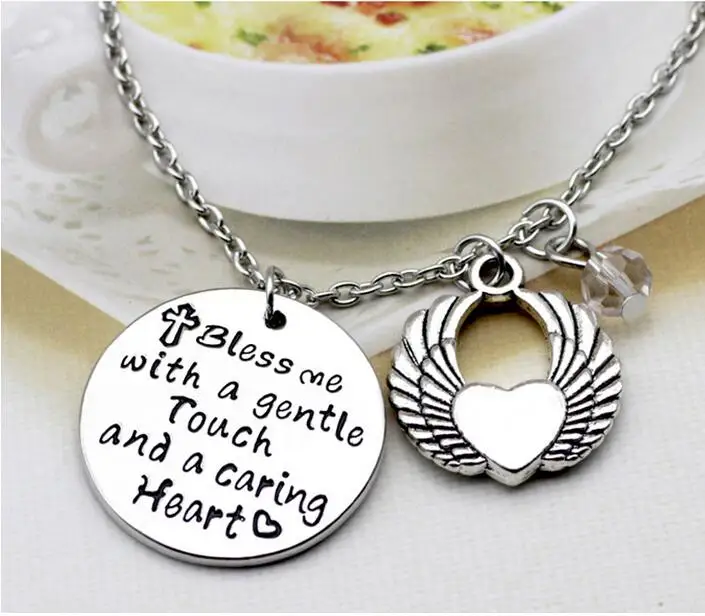 Новое поступление 12 шт./партия уникальная цепочка с подвеской &quotBless me нежным