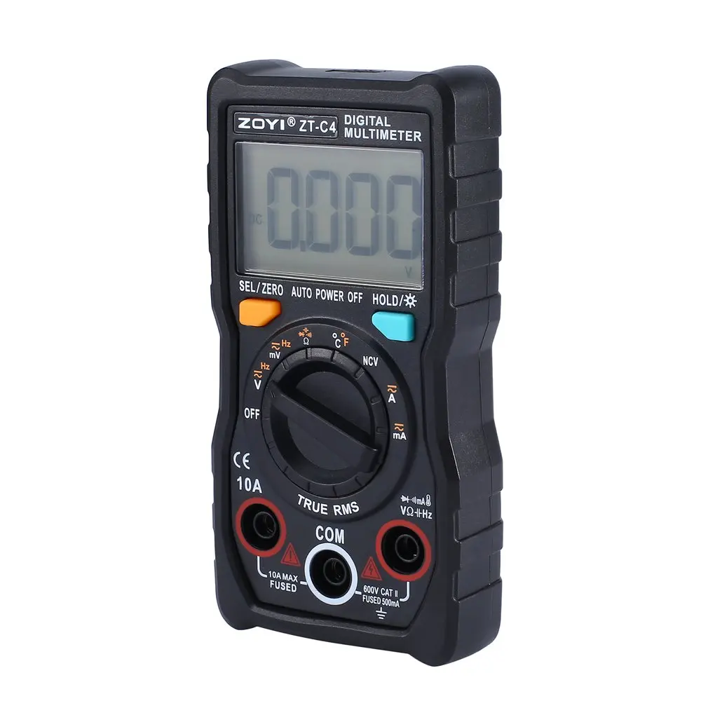 ZT-C4 4000 Цифровой мультиметр Высокая точность автоматический истинный RMS AC/DC измерение температуры частоты Ручной цифровой мультиметр