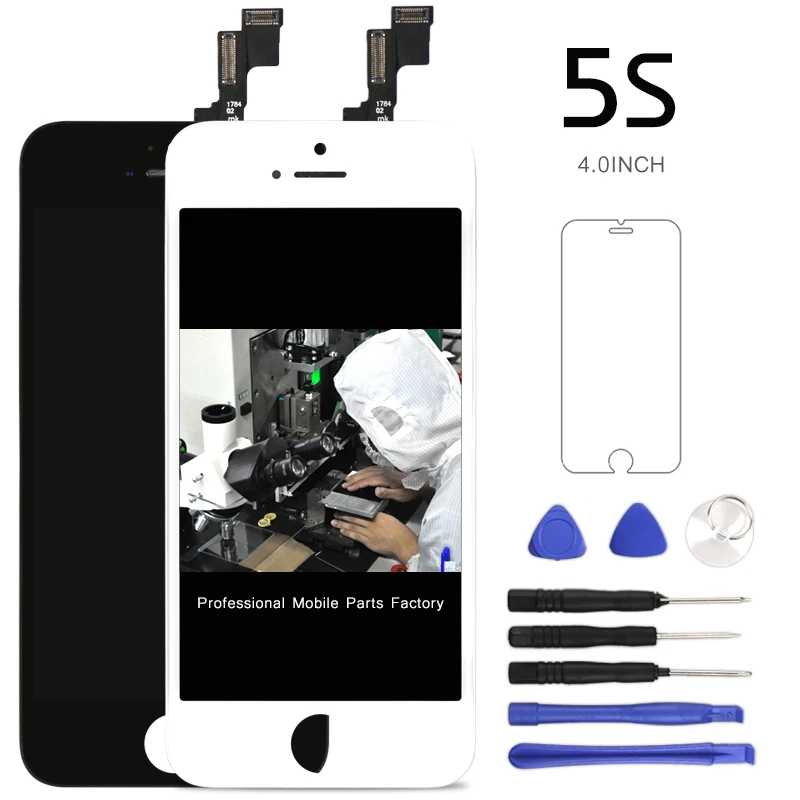 

1pcs Display For iPhone 5S LCD Digitizer with Touch Screen Complete Replacement Premium Assembly No dead pixel