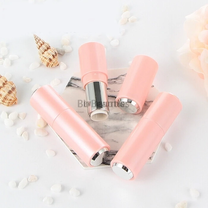 

500Pcs Round Lipstick Tube 12.1mm DIY Lip Balm Tubes Homemade Lip Stick Pink Lipstick Containers Empty Cosmetic Tube