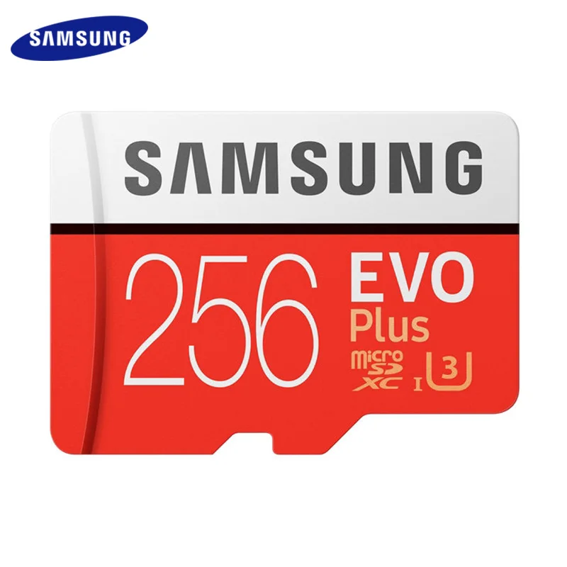 Оригинальная карта памяти Samsung TF 256 ГБ 128 MicroSD EVO 64 Гб Plus Class 10 U3 для смартфона