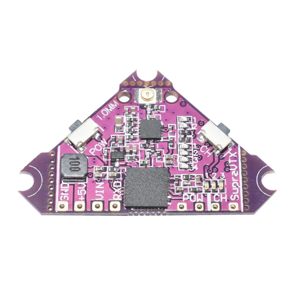 Переключаемый передатчик FPV Supra VTX 5 8G 40CH 25mW 100mW 200mW с антенной для матового