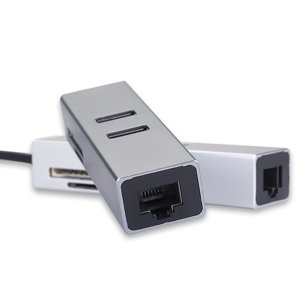USB Hub с RJ45 Gigabit Ethernet сетевой SD Card Reader 2 USB 3,0 адаптер конвертер для MacBook Pro