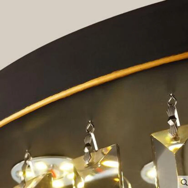 Постмодерн потолочный светильник led Ретро черный спальня круглый домашний