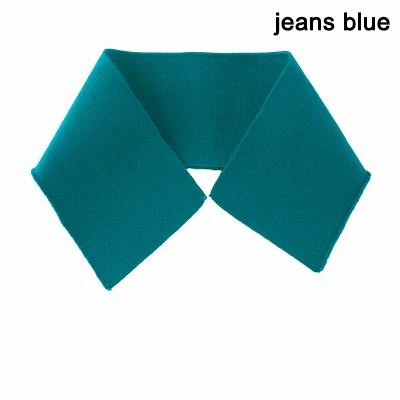 jeans blue 2 шт. 43*8 см Тонкая ребристая трикотажная ткань хлопок стрейч ткань для шитья воротник футболки бейсбольная одежда 28 цветов - Цвет: jeans blue