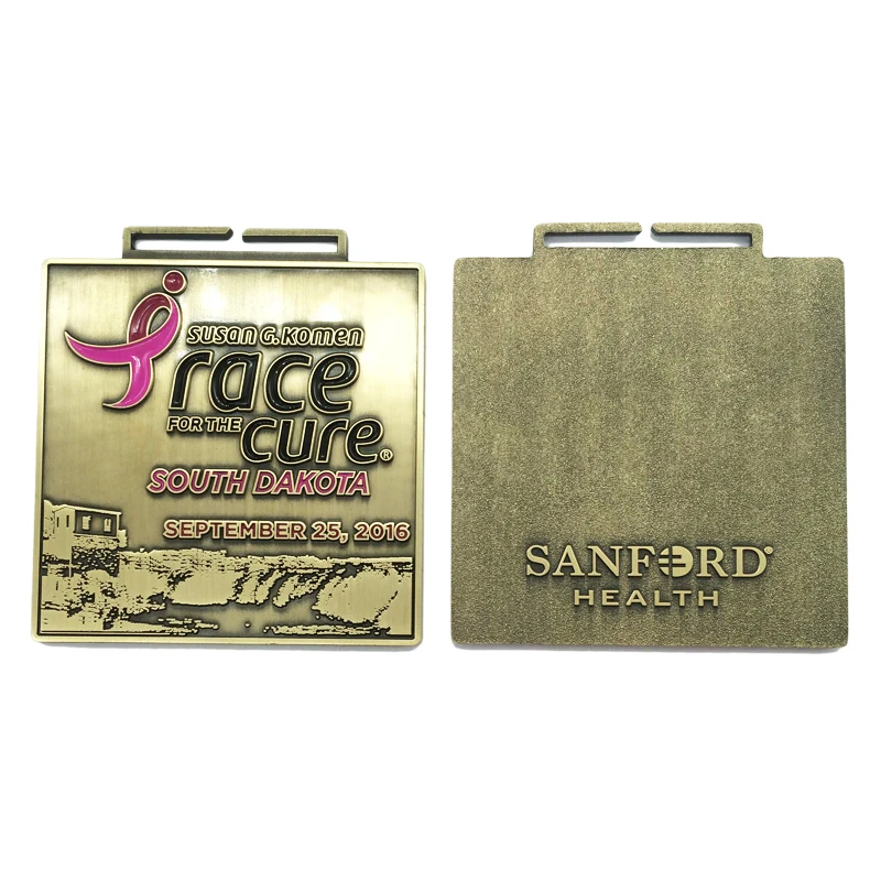 

Eco-Friendly Gold South Dakota Race for The Cure Survivor Medal for Souvenir Use k 200163