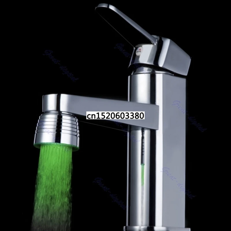 Free_on New Temperature Sensor 3 Color Kitchen Water Tap Faucet RGB Glow Shower LED Light | Бытовая техника