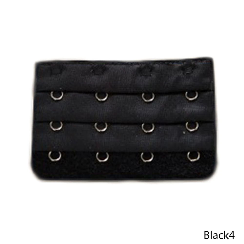 black 4 buckle 1 шт. бюстгальтер с пряжкой сзади тонкий лифчик удлиненная пряжка 2 ряда, 3 пряжки/3 ряда, 4 удлинение пряжки De Espalda Sujetador - Цвет: black 4 buckle