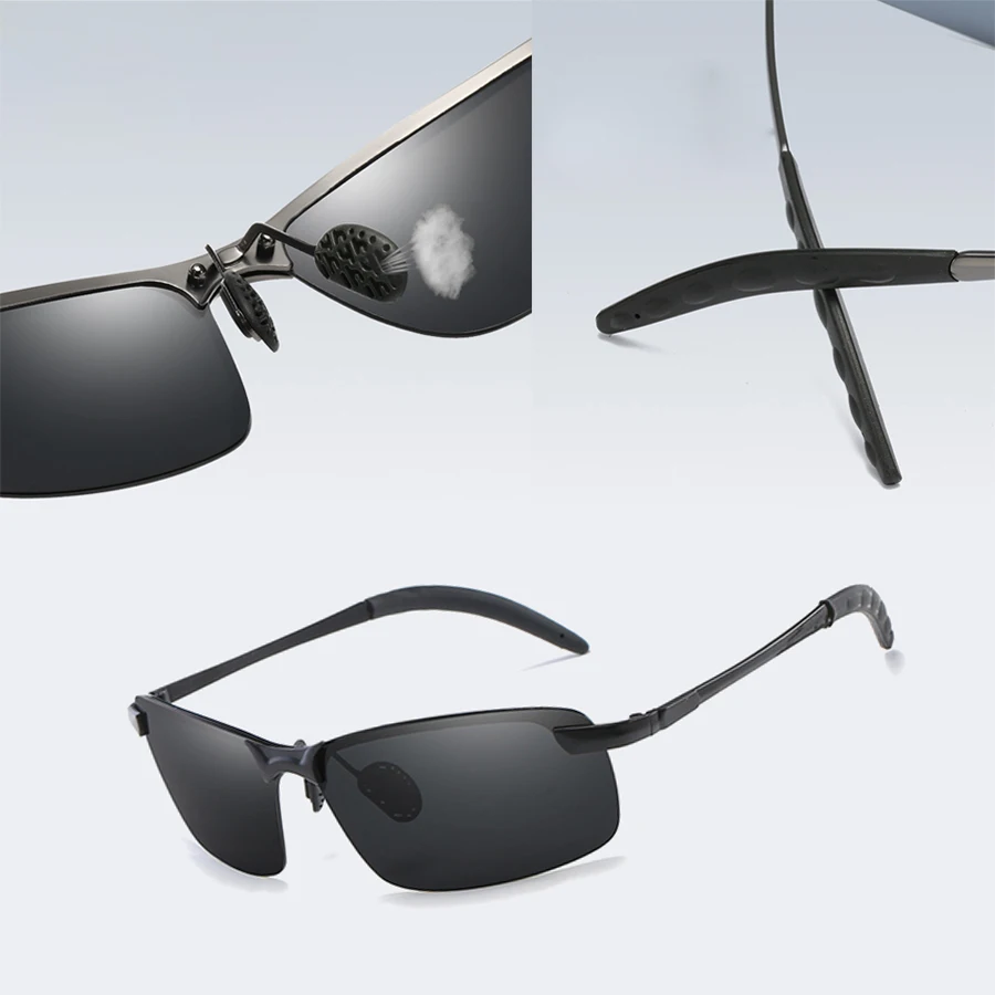 Polarized Fishing Sunlasses Metal Frame For Men Women Sport Sun Glasses Driving Traveling Camping Cycling Eyewear Anti U | Спорт и
