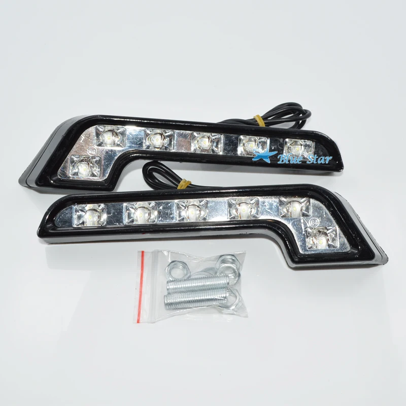 2X 6 светодиодный Автомобильные фары дневного света светильник DRL Дневной с лампой