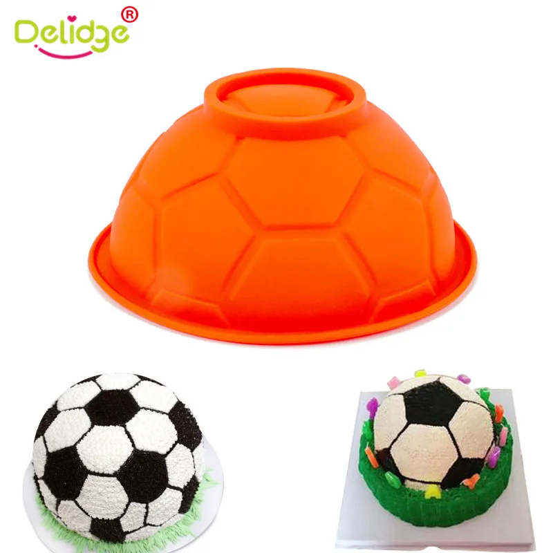 Delidge 3D Футбольный Мяч силиконовая форма для торта DIY шоколадная футбольная Спортивная чаша сахарная форма Кондитерские конфеты аксессуары для выпечки