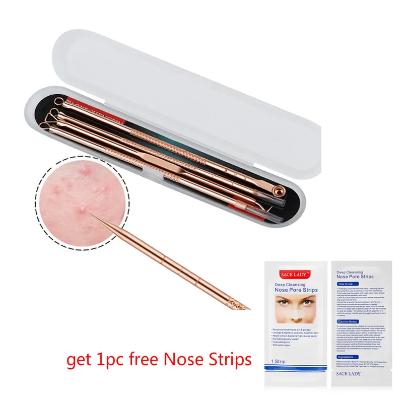 4pcs Removal Needles Электрический Очиститель пор для лица очиститель кожи лицо грязь сосать пор вакуум акне прыщей инструмент вакуумные инструменты удаления черных точек - Цвет: 4pcs Removal Needles