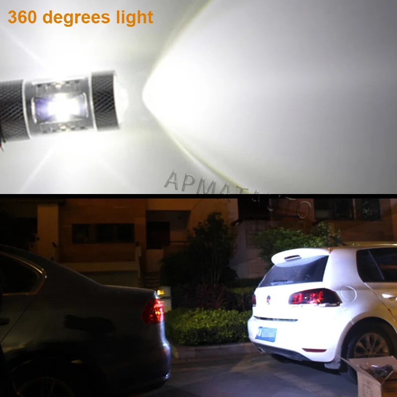 Пара 1156 XBD чипов ошибок высокой мощности LED-камера заднего вида для автомобиля лампы заднего света для AUDI TT Q5 Q7 S3 S4 RS4 S6 RS6 A4 A5 A6 и т. д