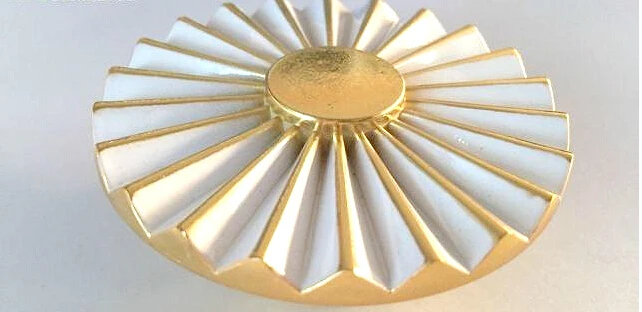 Золотая нагрудная ручка для шкафа Continental oil round white (C.C:32 мм)|gold cabinet|drawer handlesdoor handle |