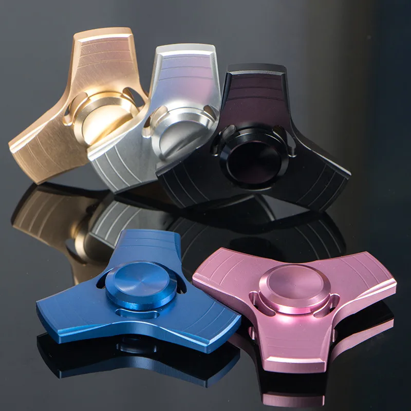 Новинка года, 5 цветов, EDC, Tri-Spinner, игрушки с рисунком, ручная двухсторонняя металлическая с шарниром, Спиннер и взрослые с синдромом СДВГ, детские развивающие игрушки