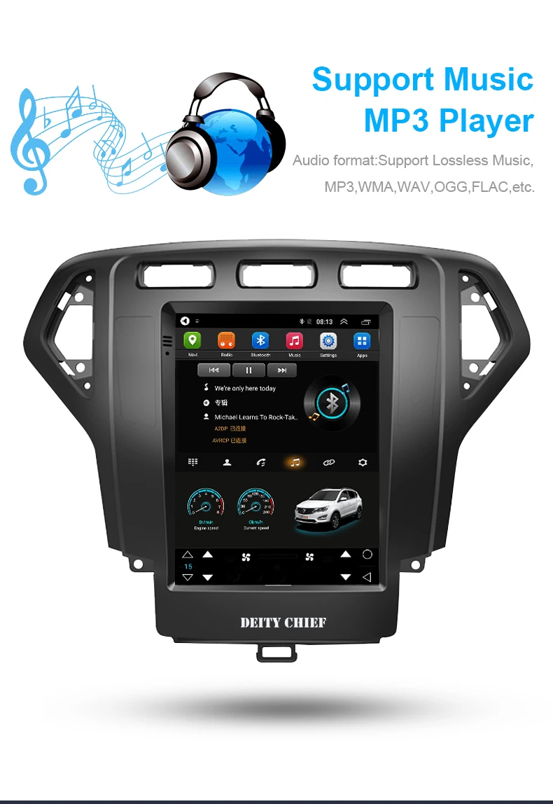 CarPlay Android8.1 Tesla стиль автомобиля gps навигация для Ford Mondeo 2011- yea экран gps Мультимедиа Радио navigaton система