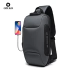 OZUKO 2019 новая многофункциональная сумка через плечо для мужчин, противоугонная сумка через плечо, Мужская водонепроницаемая короткая сумка на грудь