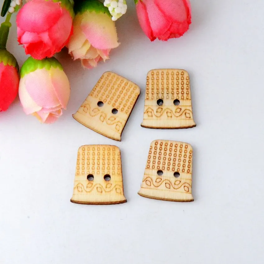 Бесплатная доставка-розничная продажа 50 шт Смешанные натуральные 2 отверстия