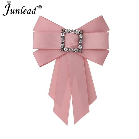 Junlead, новинка, элегантный галстук-бабочка, воротник, рубашки, платье, корсаж, бант, брошь, ювелирная ткань, лента, бант, брошь, булавки для женской одежды - Окраска металла: 2
