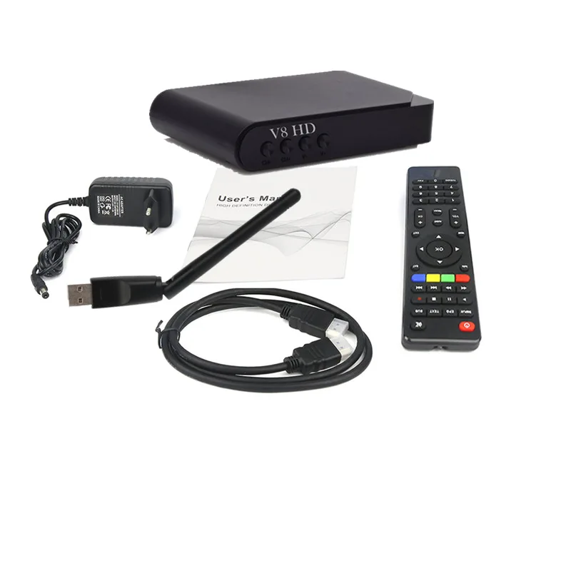 Рецептор DVB-S2 H.265 decodificador ТВ satelial бесплатно antena parabolica+ 7 линий Ccam+ USB Wi-Fi YouTube декодер тв цифровой