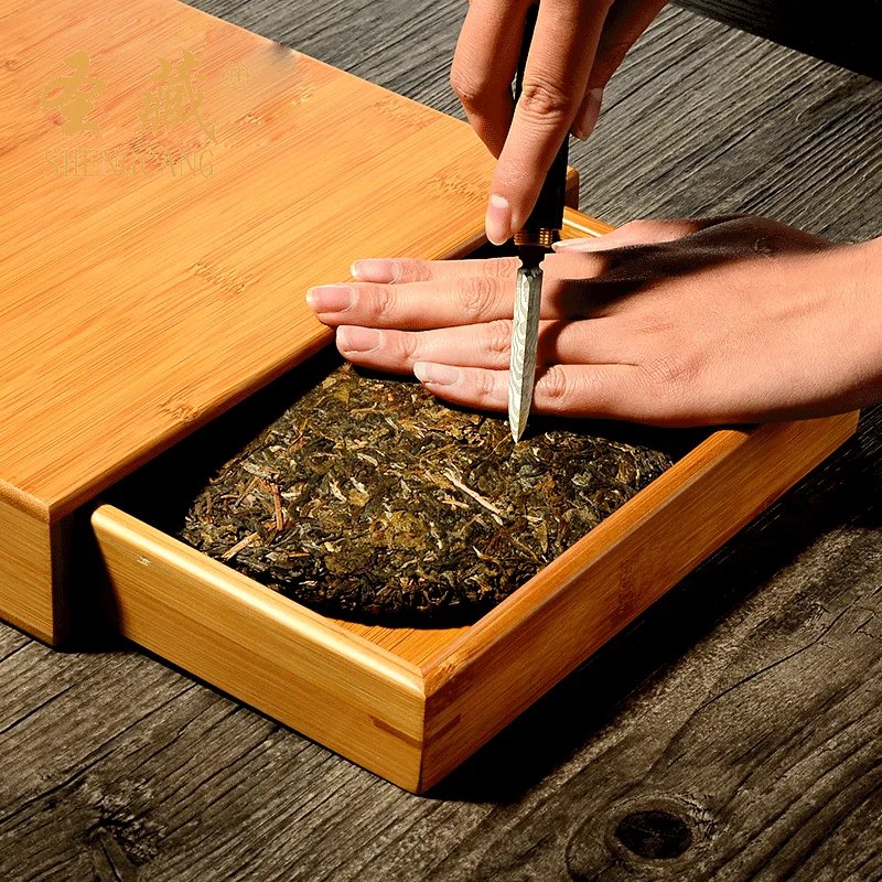 Puer коробка для хранения чая Натуральный Бамбуковый сепаратор квадратные коробки